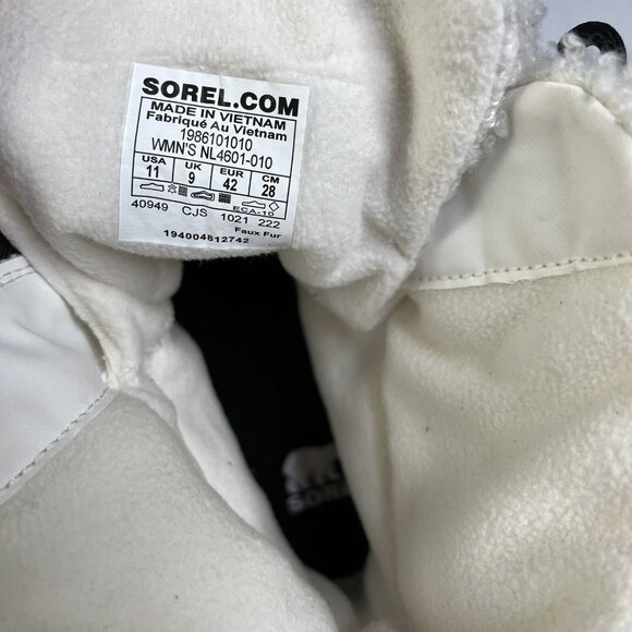 Sorel Womens Explorer II Joan Cozy Waterproof Boot Black Sea Salt NWT Size 11 - Picture 7 of 7